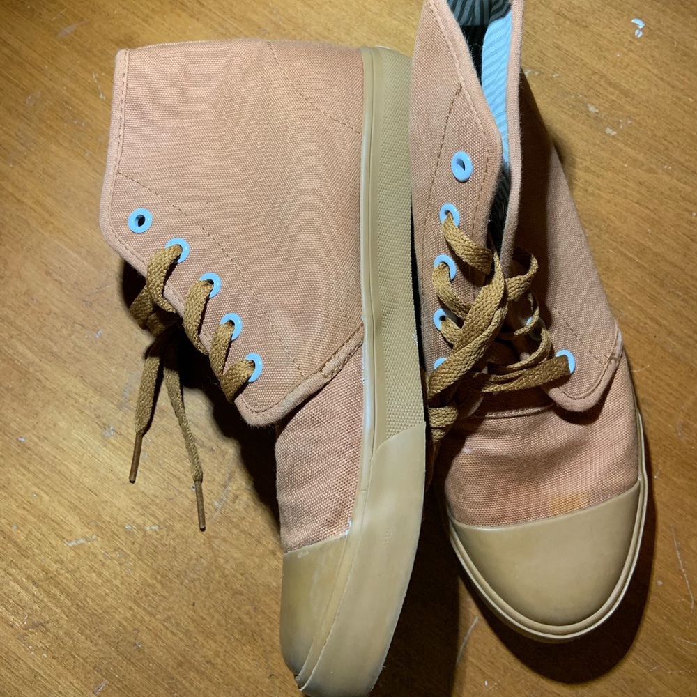 Bangs high top sneakers.